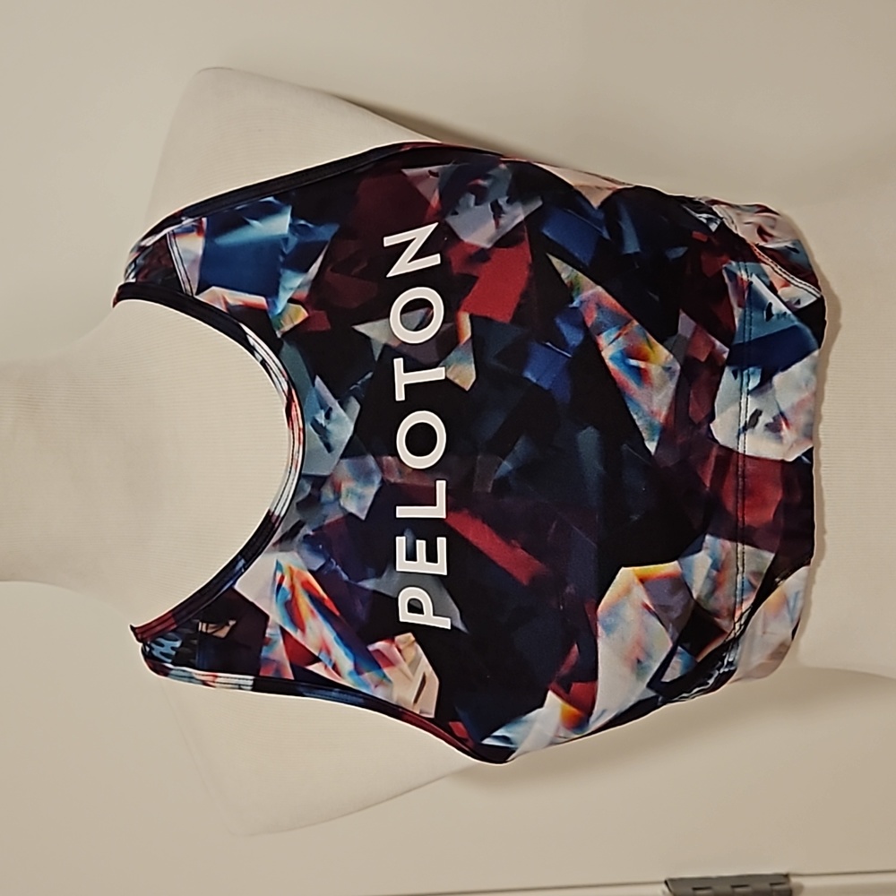 PELOTON WITH Multicolored mesh back exercise workout Medium EUC - Picture 2 of 6